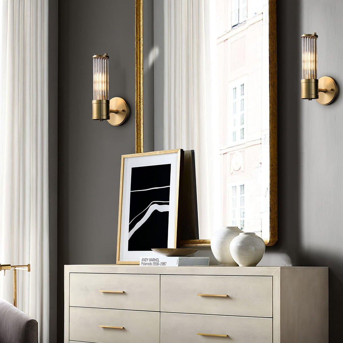 Vevenisra Nordic Art Cylinder Glass Wall Light