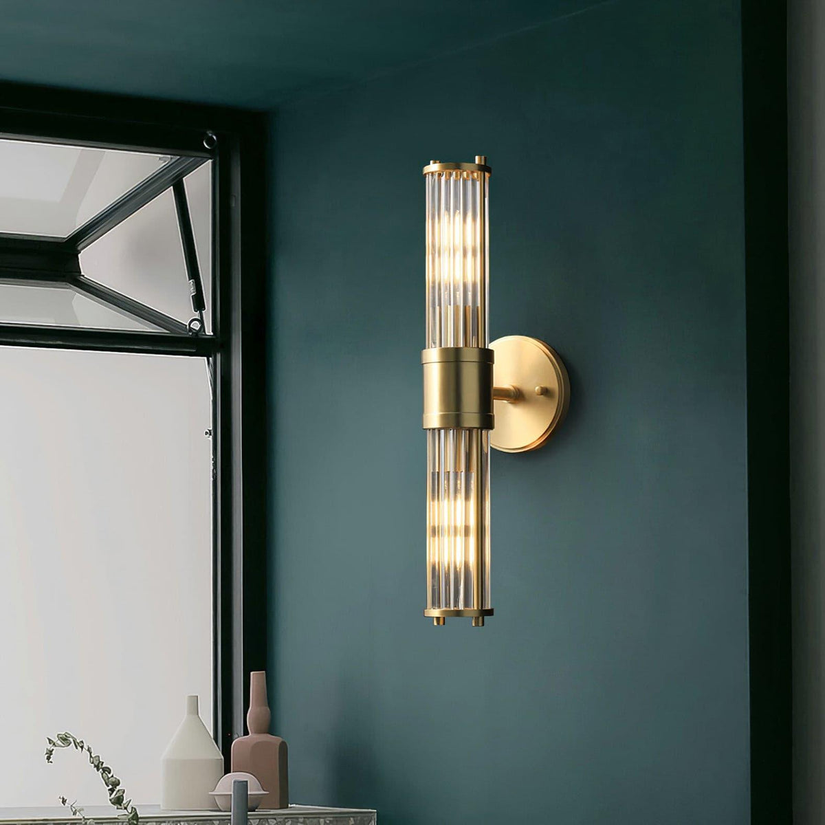 Vevenisra Nordic Art Cylinder Glass Wall Light