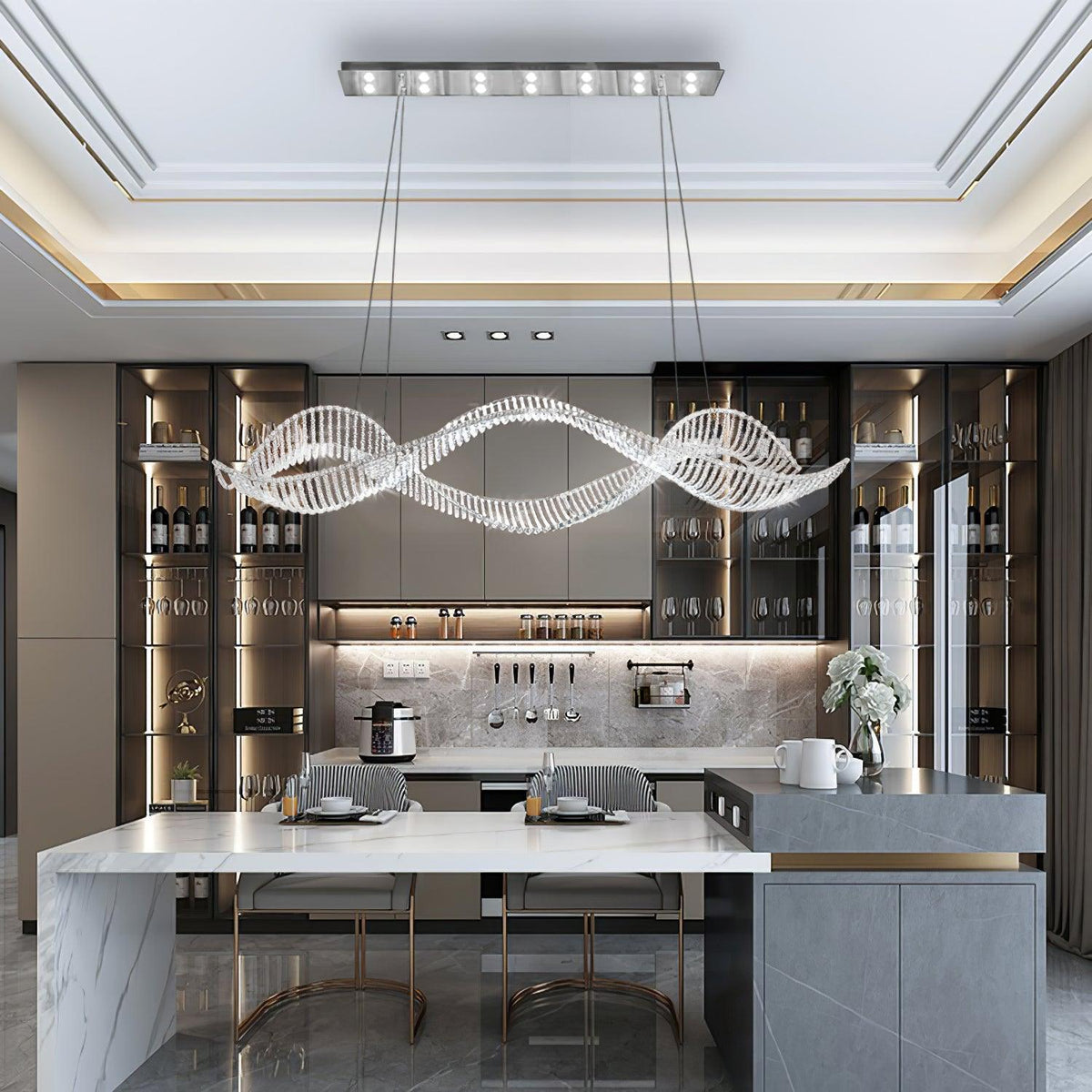 Caelox Postmodern Luxury Crystal Chandelier
