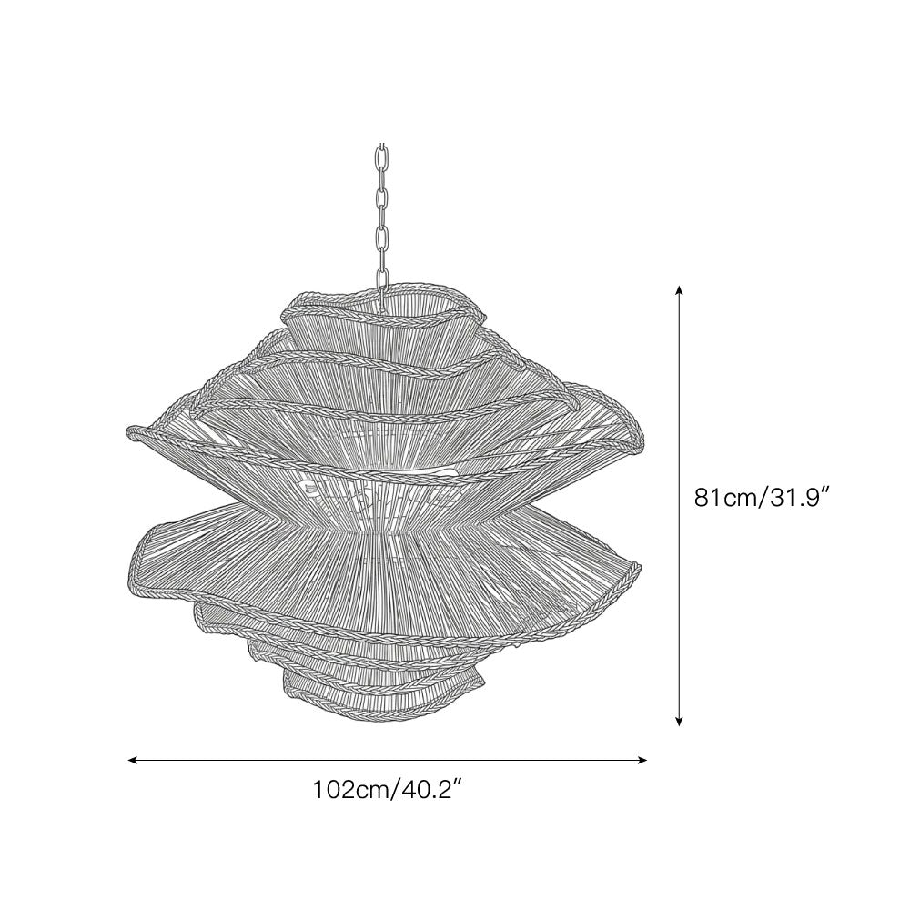Zaden Rattan Chandelier