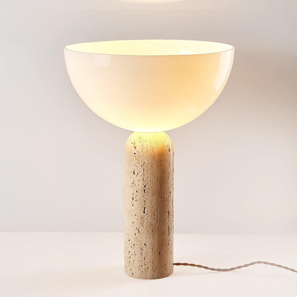 Tion  Travertine  Table Lamp