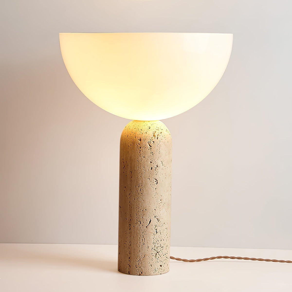 Tion  Travertine  Table Lamp
