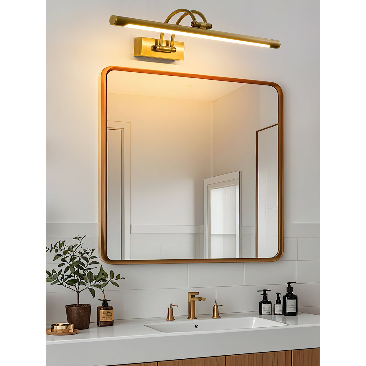 Enby Brass Rechargeable Indoor Wall Light