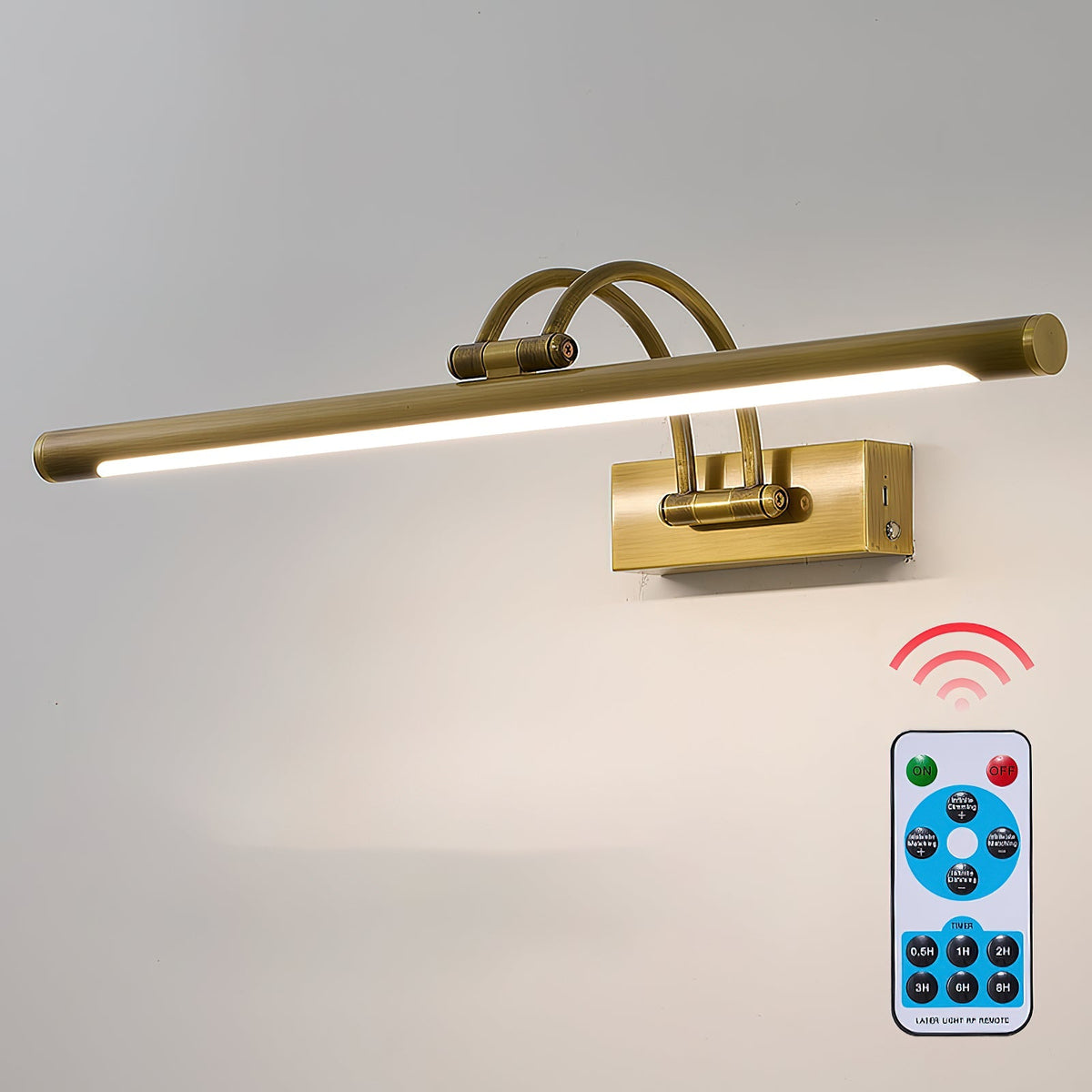 Enby Brass Rechargeable Indoor Wall Light
