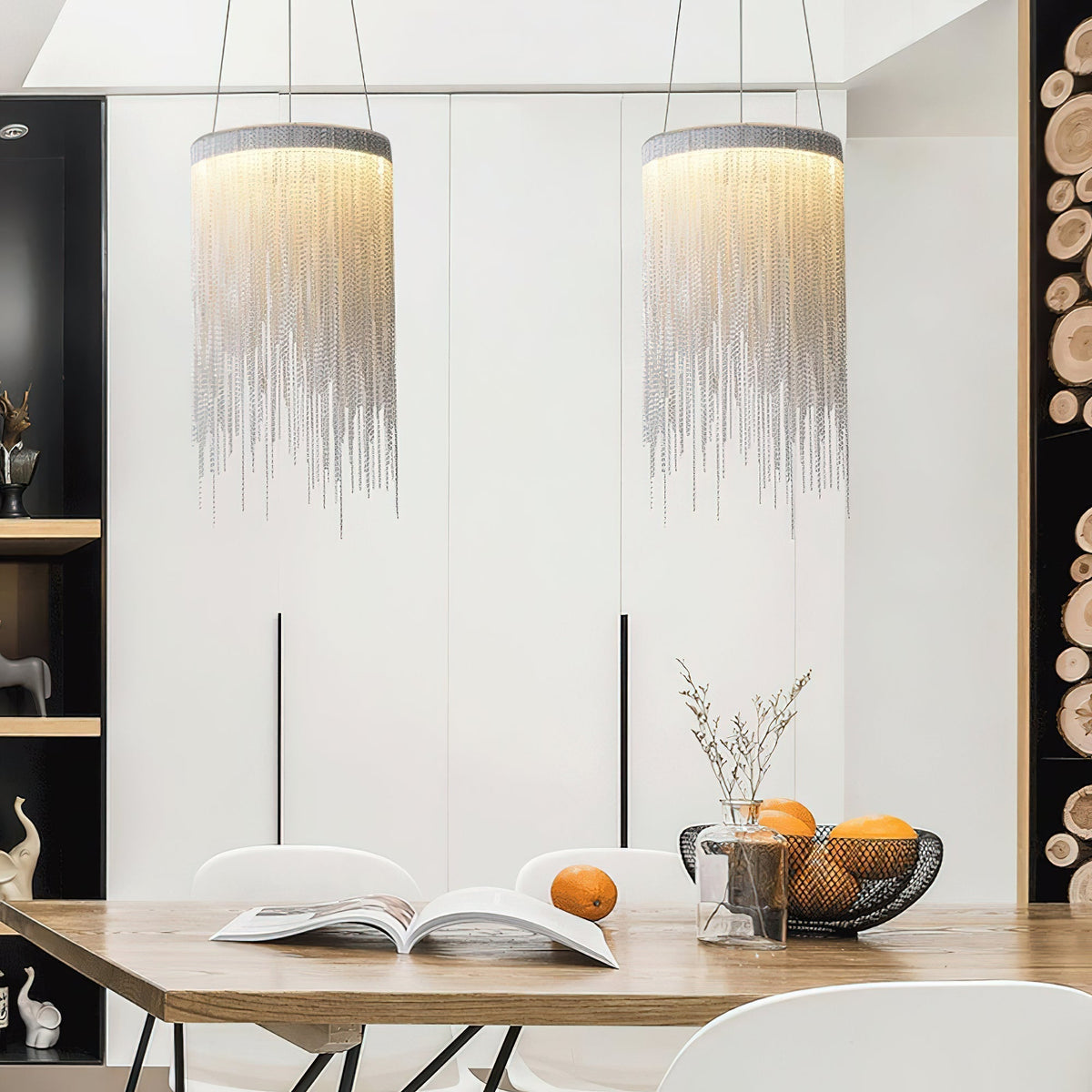 Arsoliel Postmodern Luxury Chain Tassel Pendant Light