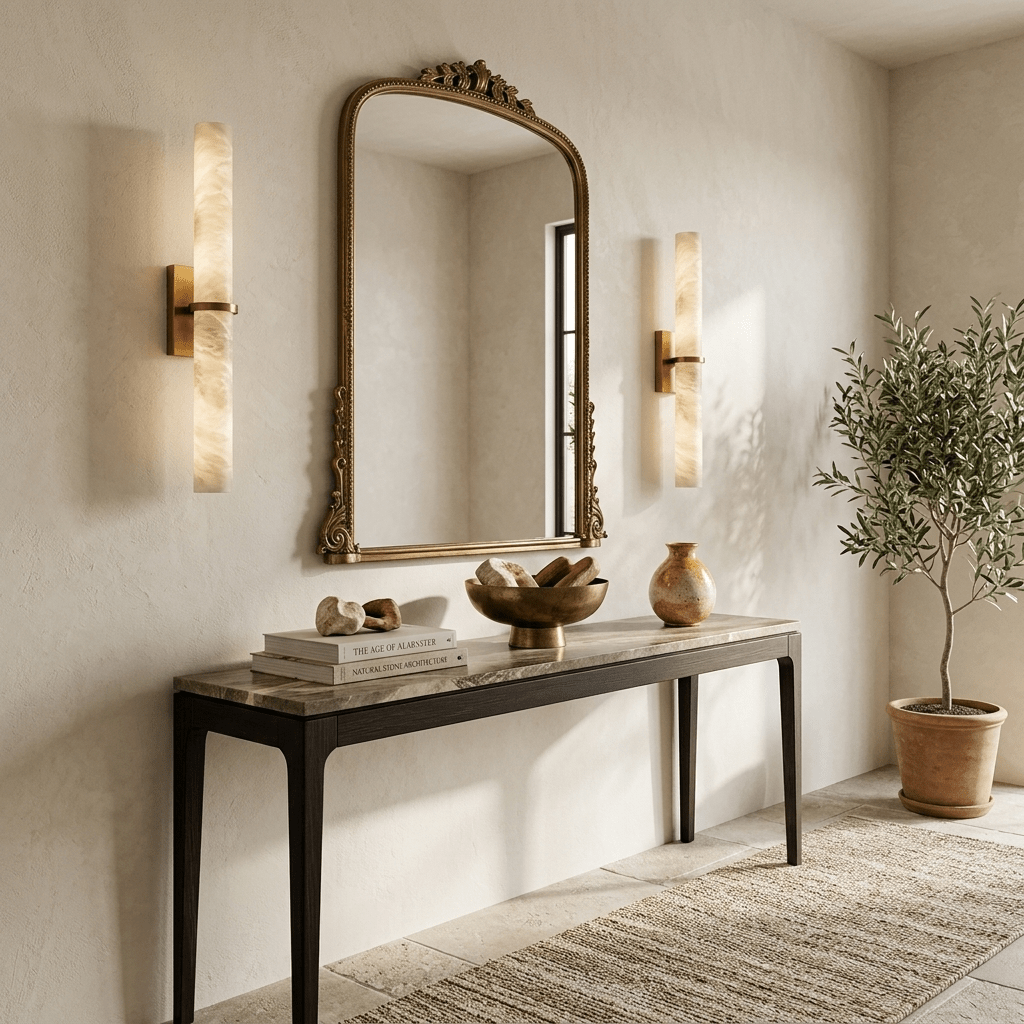 Hizo Alabaster Bar Indoor Wall Light