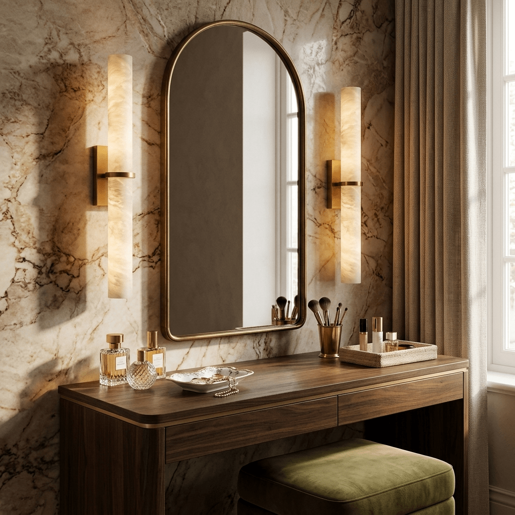Hizo Alabaster Bar Indoor Wall Light