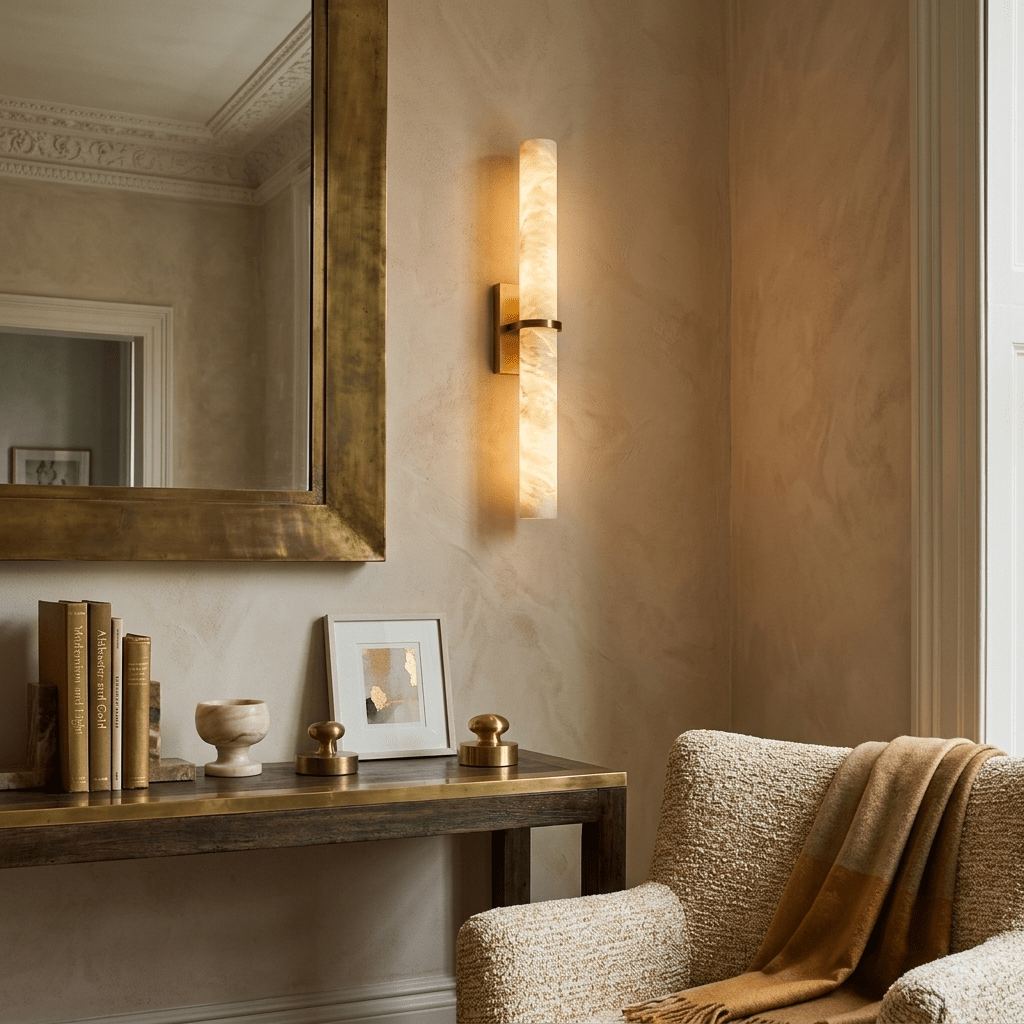 Hizo Alabaster Bar Indoor Wall Light