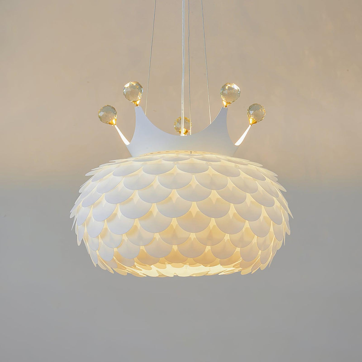 Keloz Pendant Lamp Acrylic Scalloped Crown Whimsical