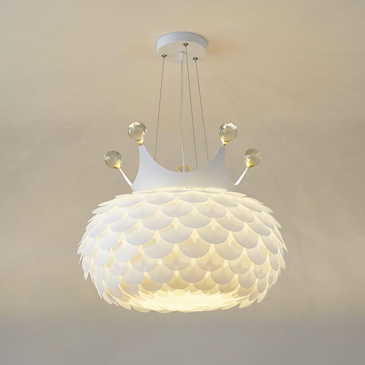 Keloz Pendant Lamp Acrylic Scalloped Crown Whimsical