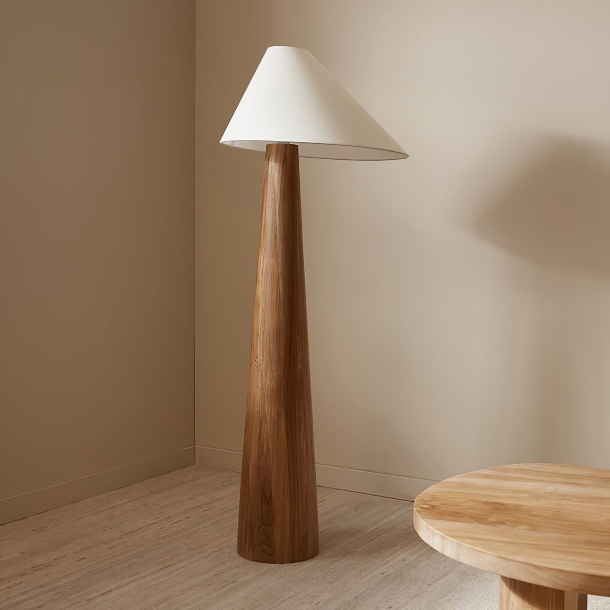 Pinnacle Minimalist Wood Floor Lamp