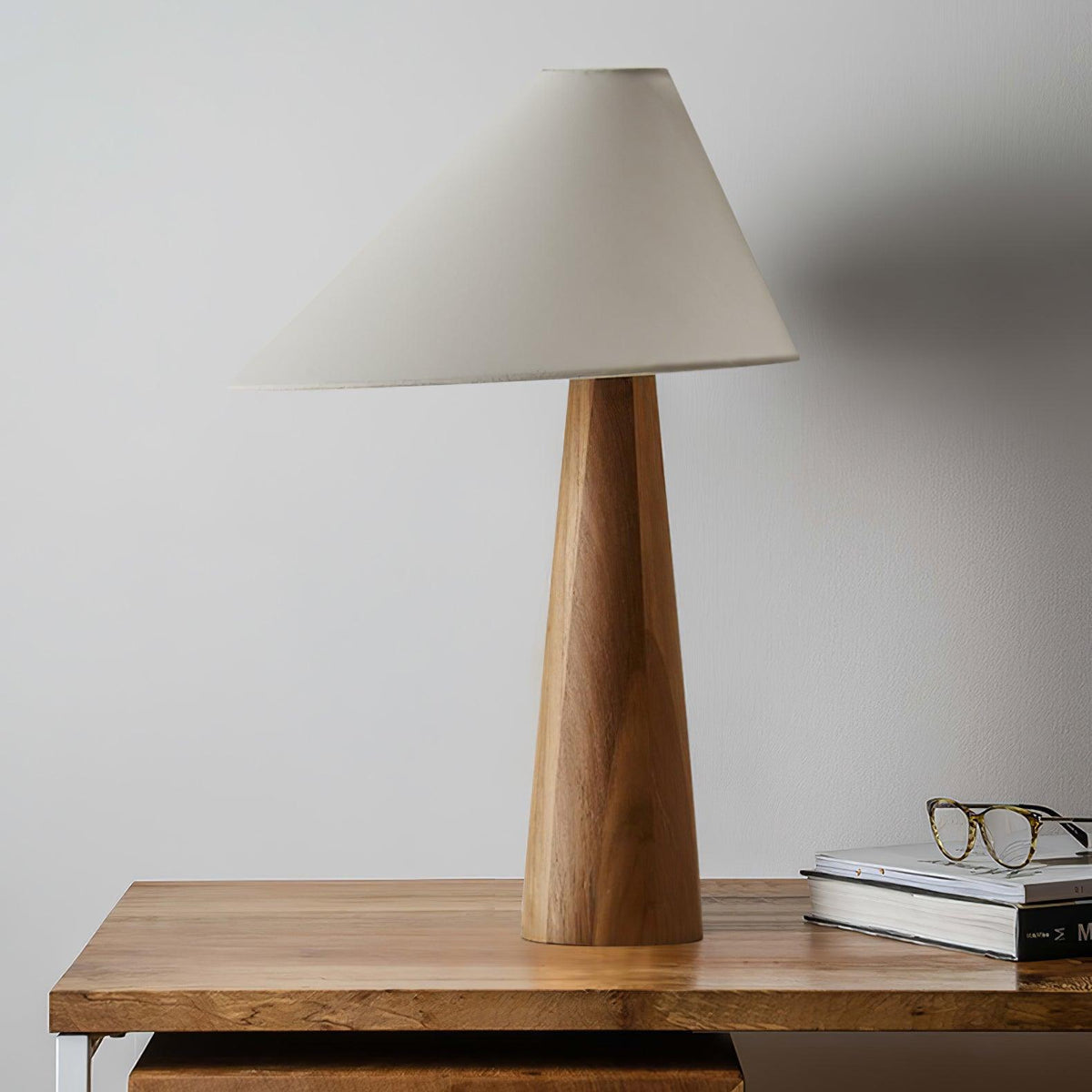 Mirose Wood Fabric Rustic Table Lamp