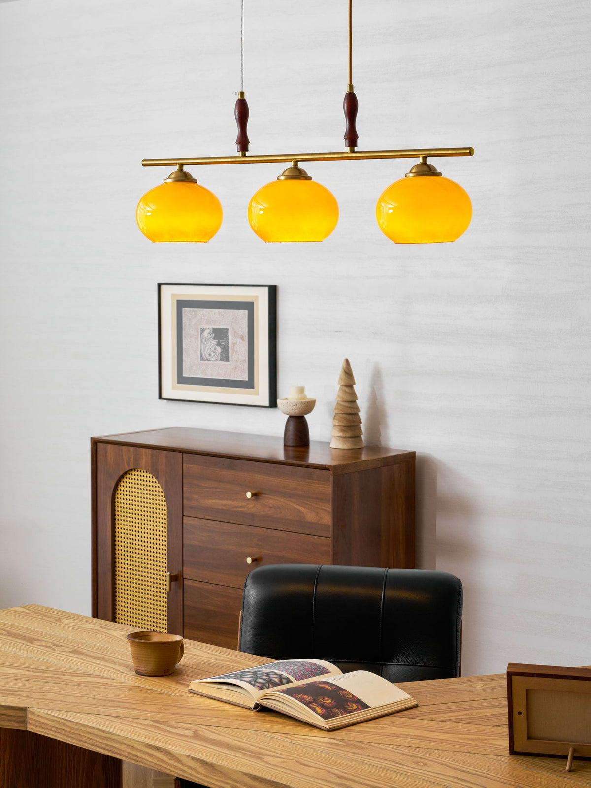 Falix Amber Trio Pendant Light