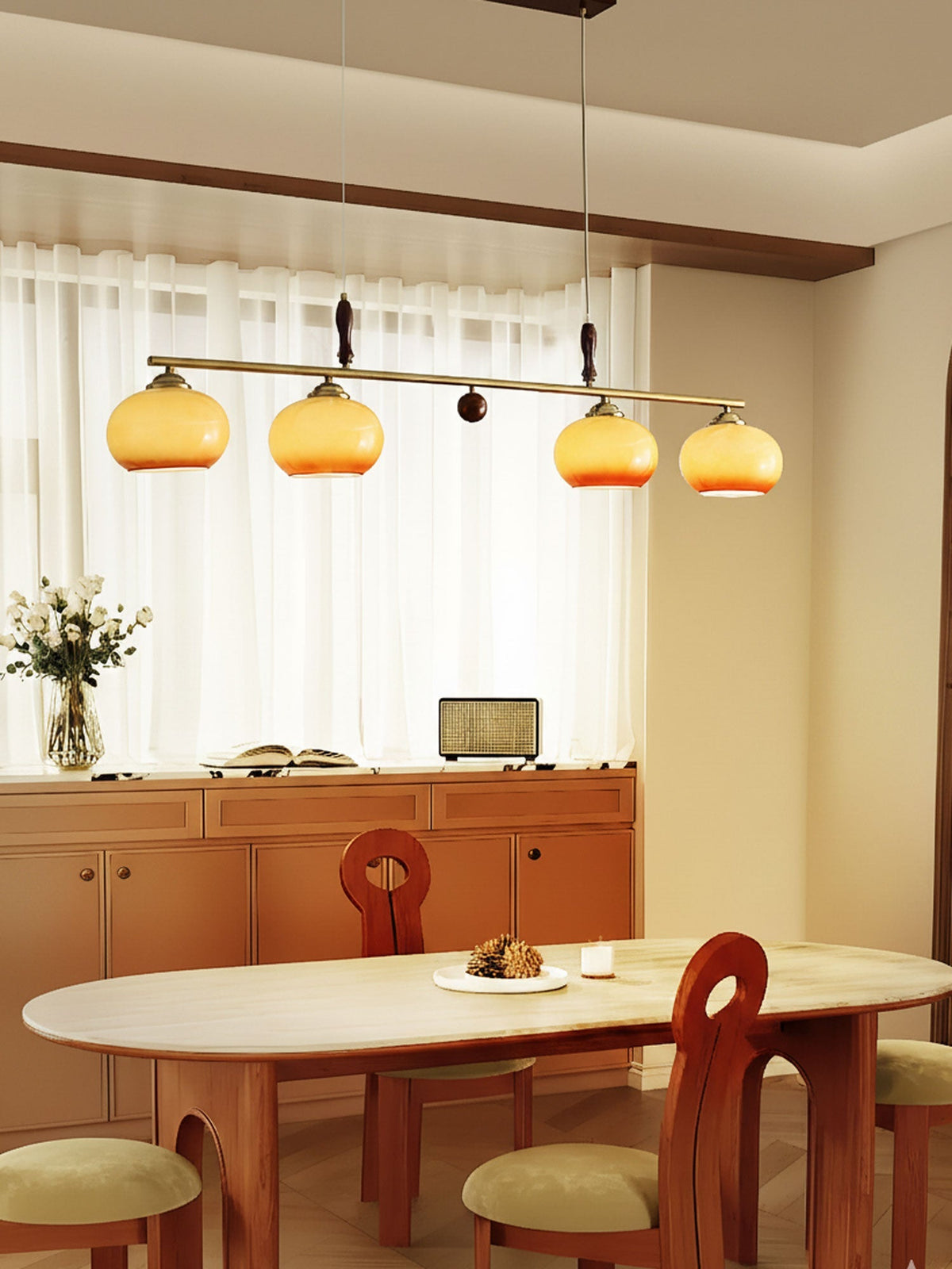 Falix Amber Trio Pendant Light