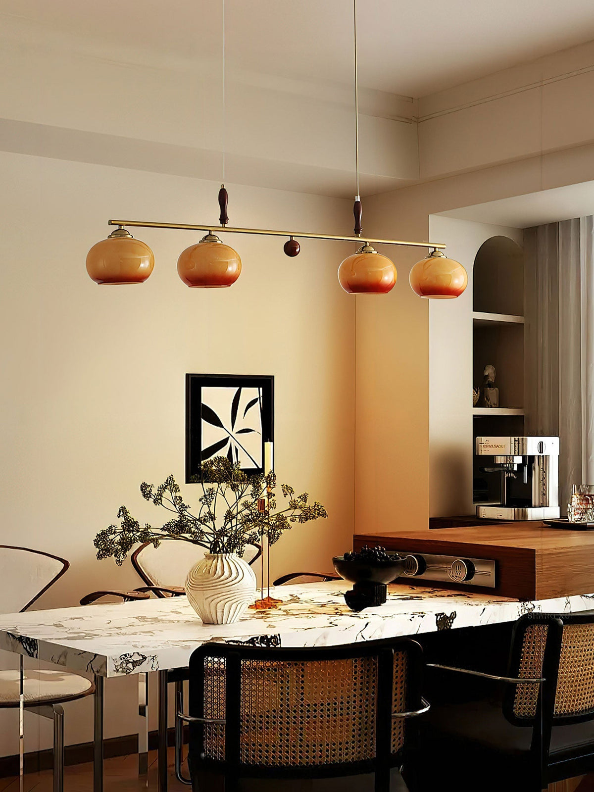 Falix Amber Trio Pendant Light