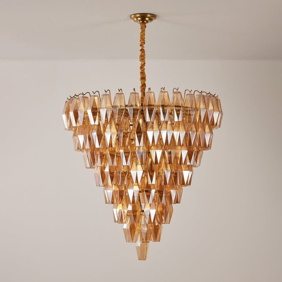 Orelielle Chandelier Amber Empire Prism