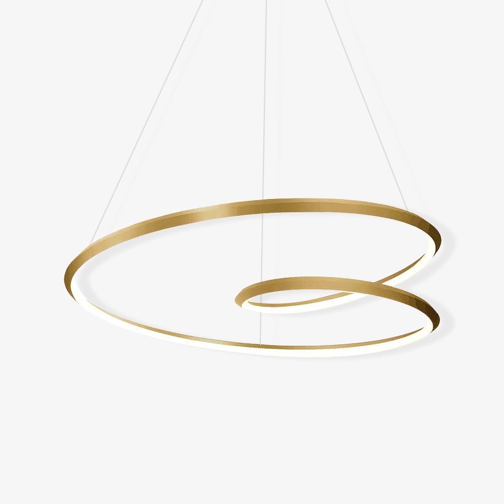 Dilen Chandelier Gold Aluminum Opal Glass