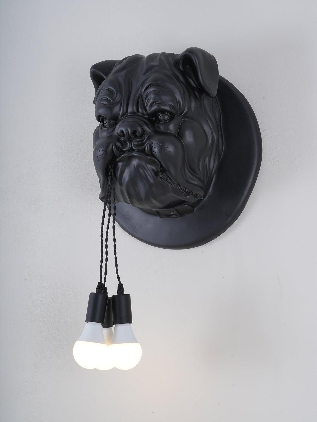 Umeri Wall Lamp Bulldog Sculpture Whimsical
