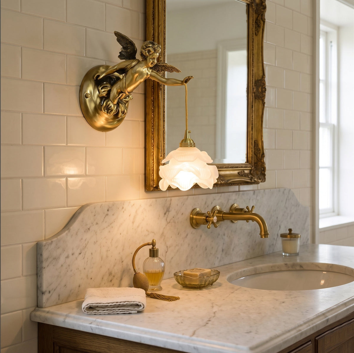 Solange Angel Glass Wall Lamp