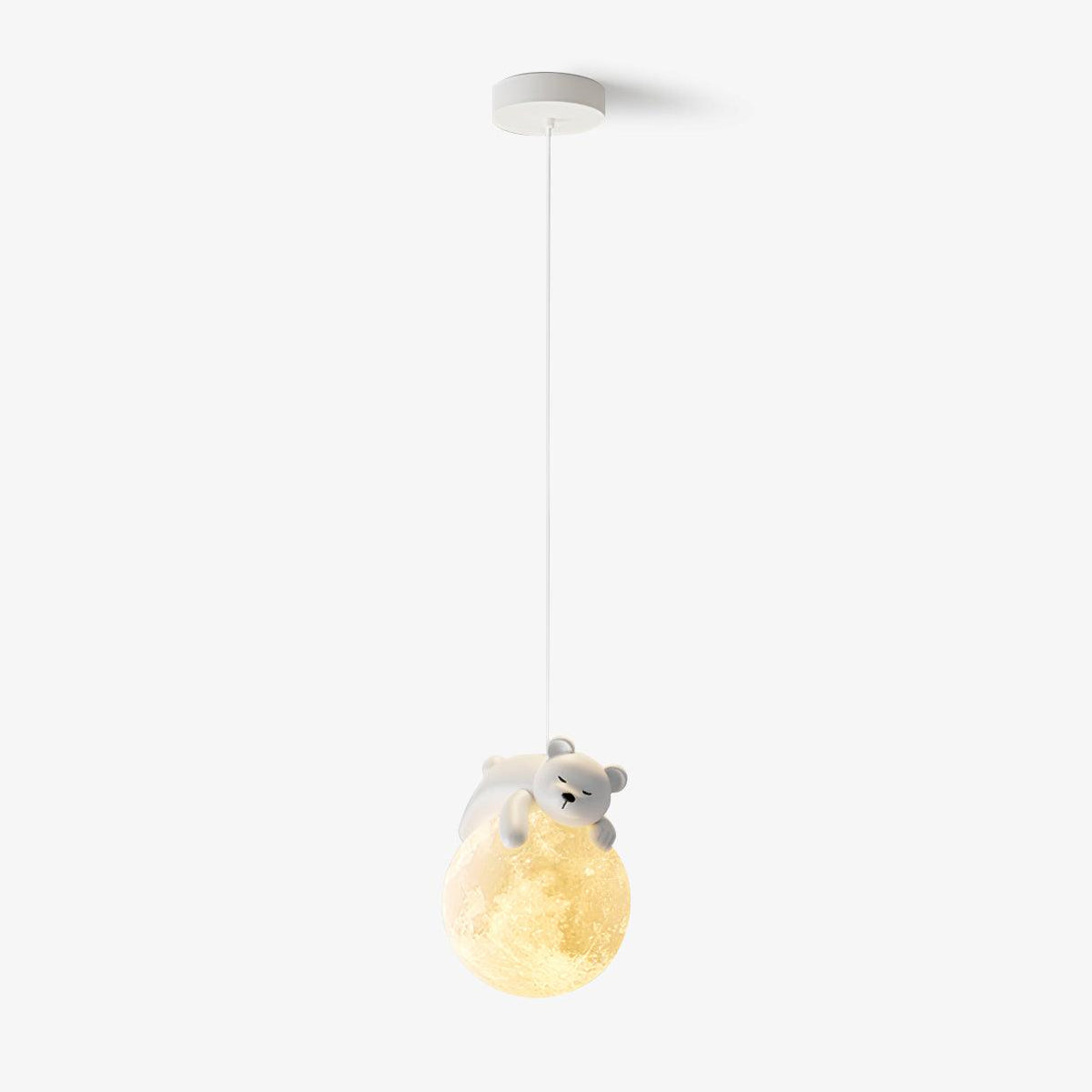 Velisise Pendant Lamp Bear Moon for Children's Room
