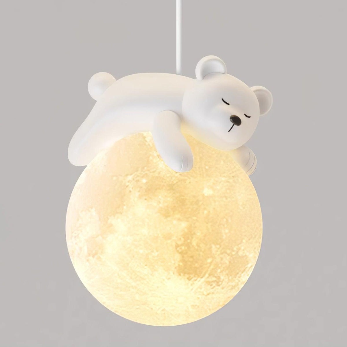 Velisise Pendant Lamp Bear Moon for Children's Room