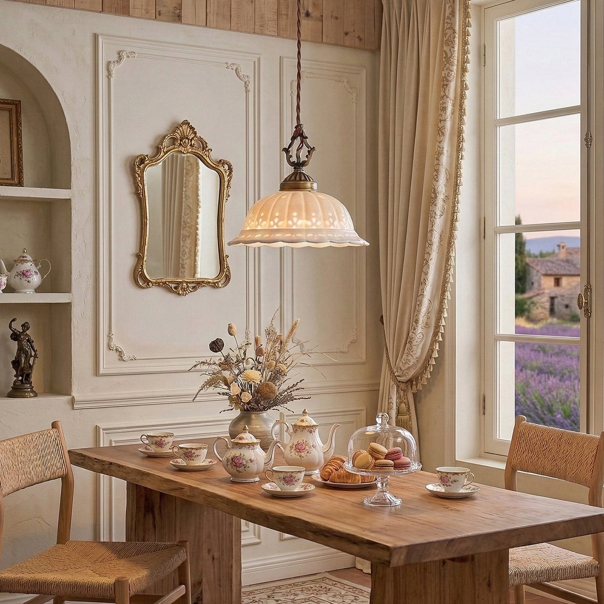 Dunleigh Ceramic Shade Pendant Light