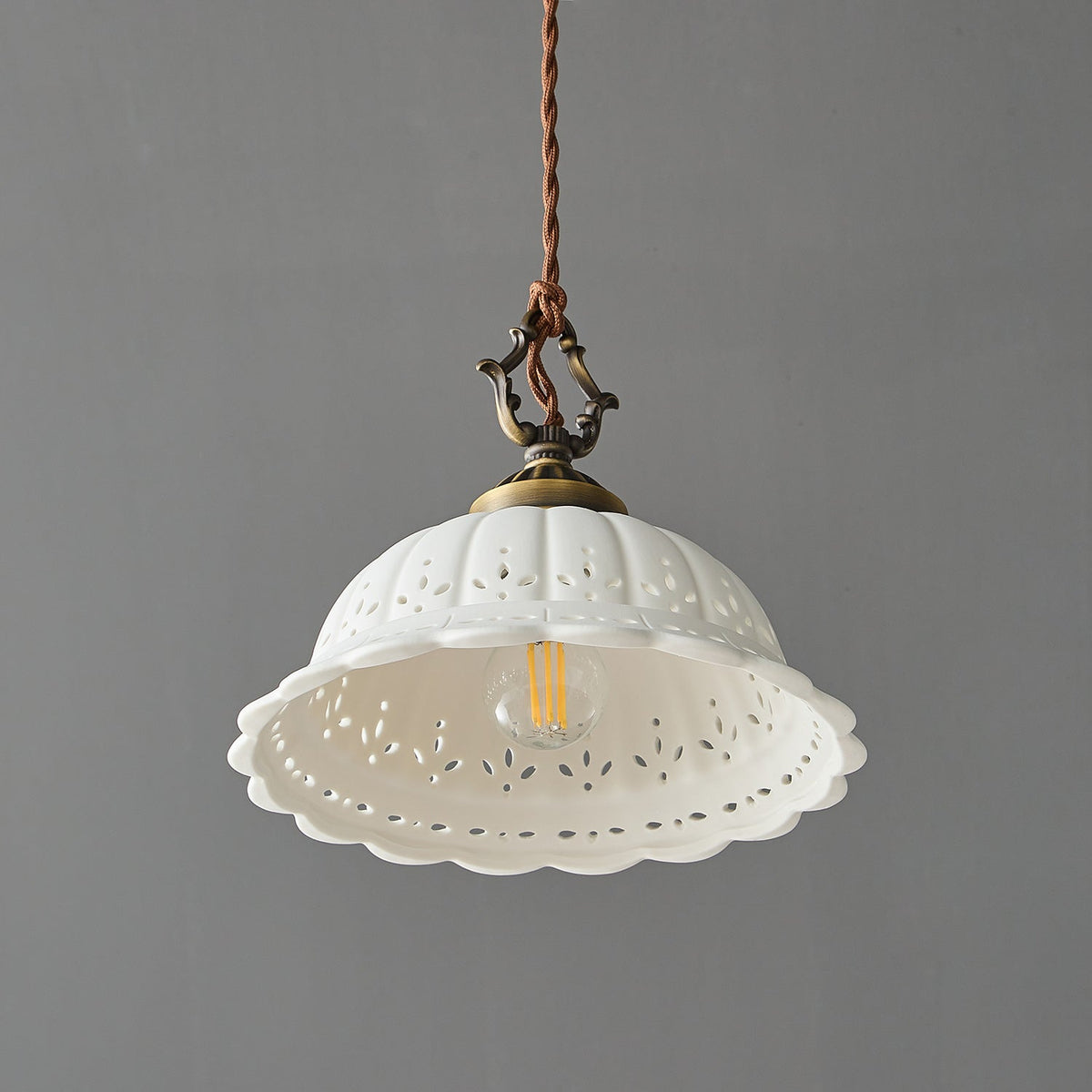 Dunleigh Ceramic Shade Pendant Light