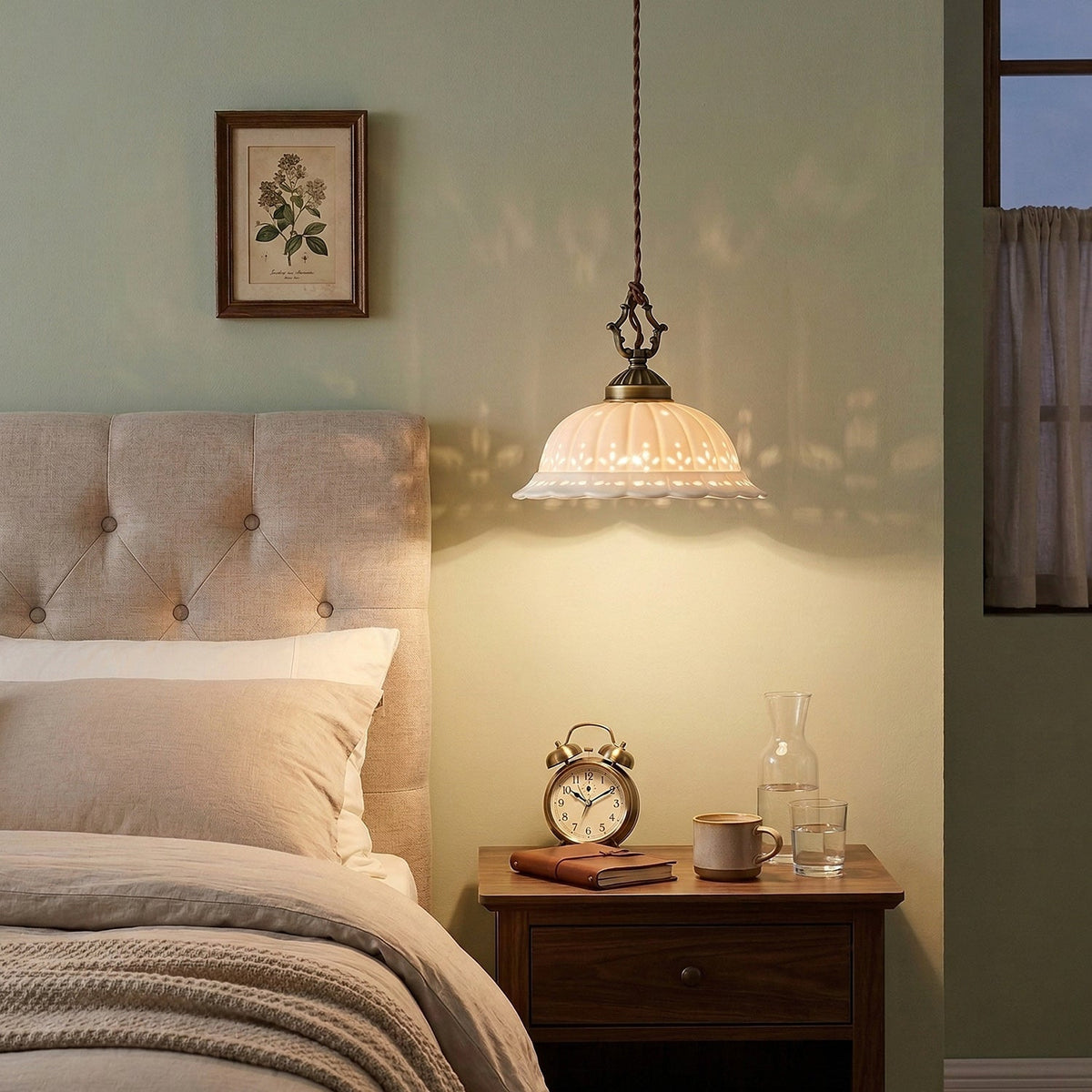 Dunleigh Ceramic Shade Pendant Light