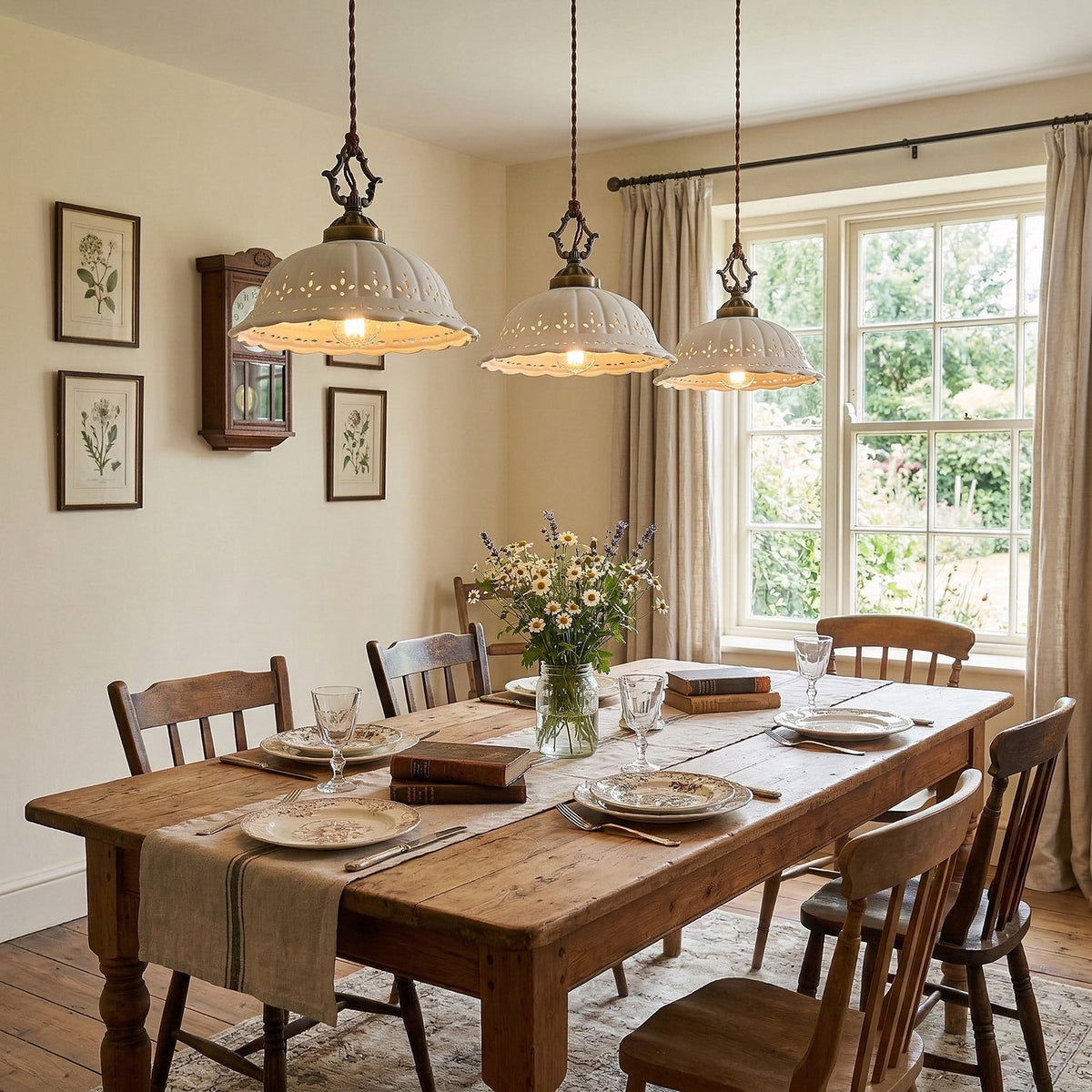 Dunleigh Ceramic Shade Pendant Light