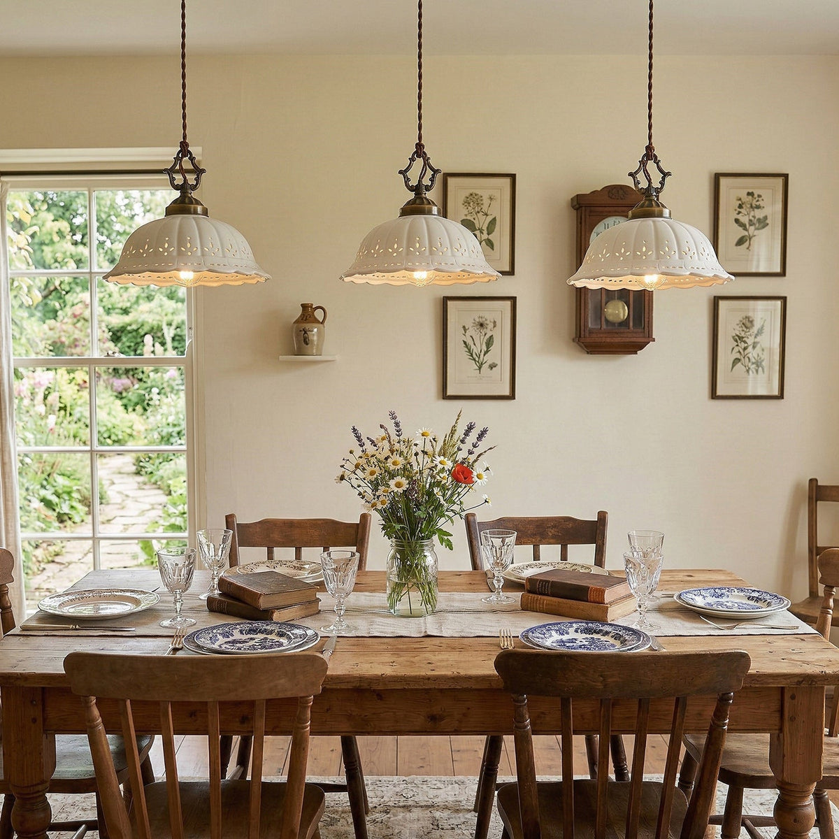 Dunleigh Ceramic Shade Pendant Light