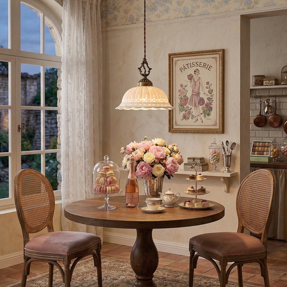 Dunleigh Ceramic Shade Pendant Light
