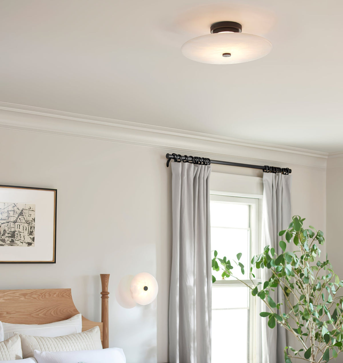 Clio Alabaster Flush Mount Ceiling Light