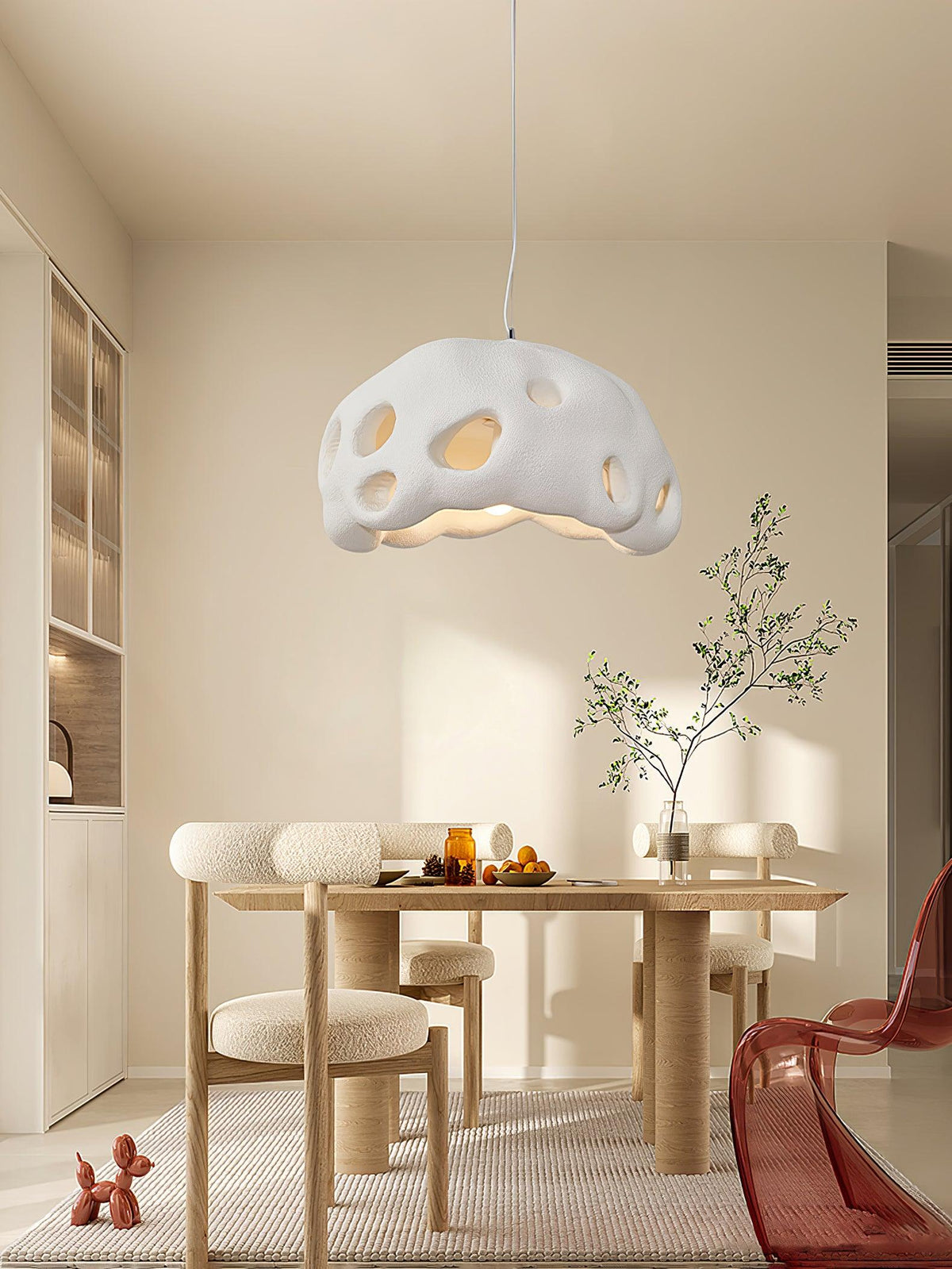 Celarira Pendant Light Resin White for Living Room