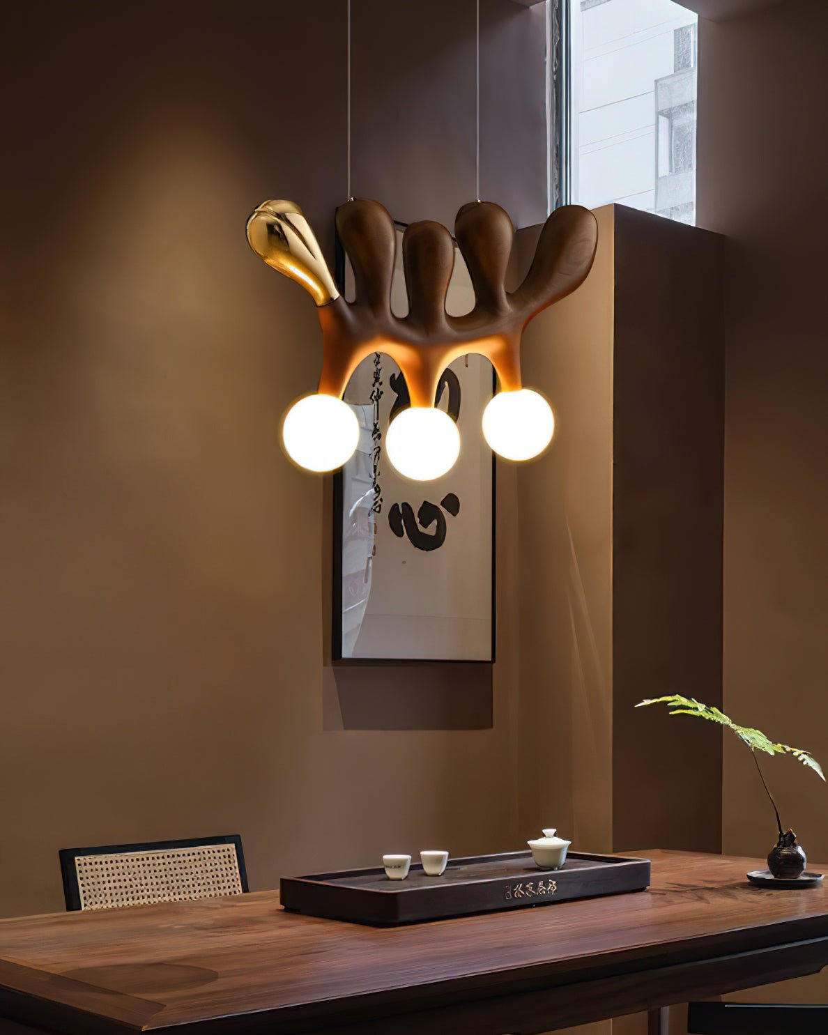 Sprout Contemporary Wood Pendant Lamp