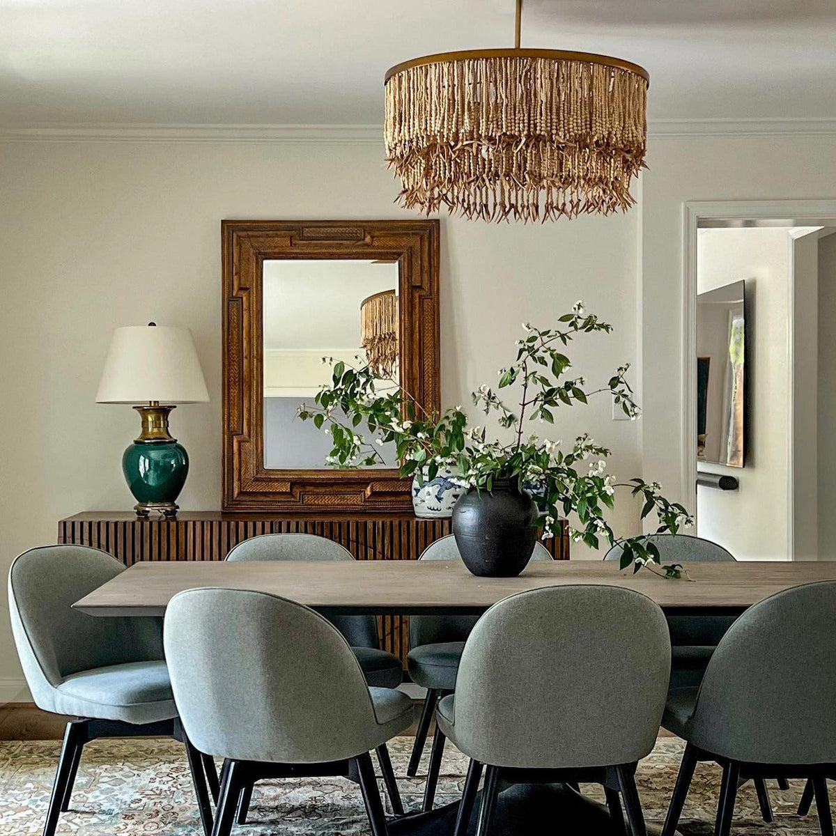 Yara Chandelier Wood and Coconut beads