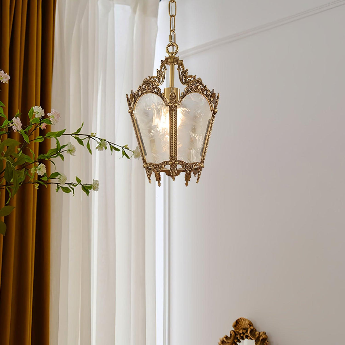 Auririelle Pendant Lamp Brass Empire Antique Elegant