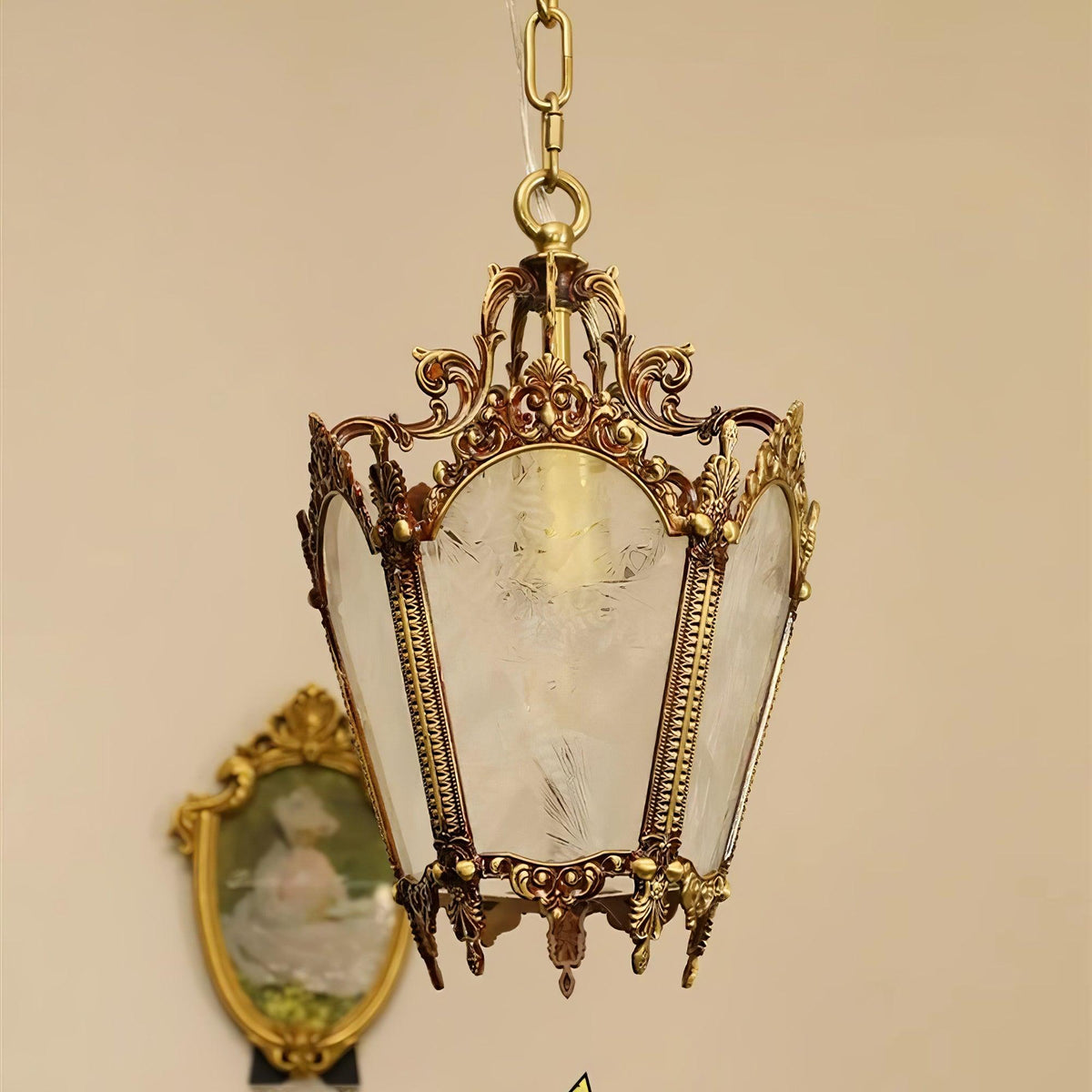 Auririelle Pendant Lamp Brass Empire Antique Elegant