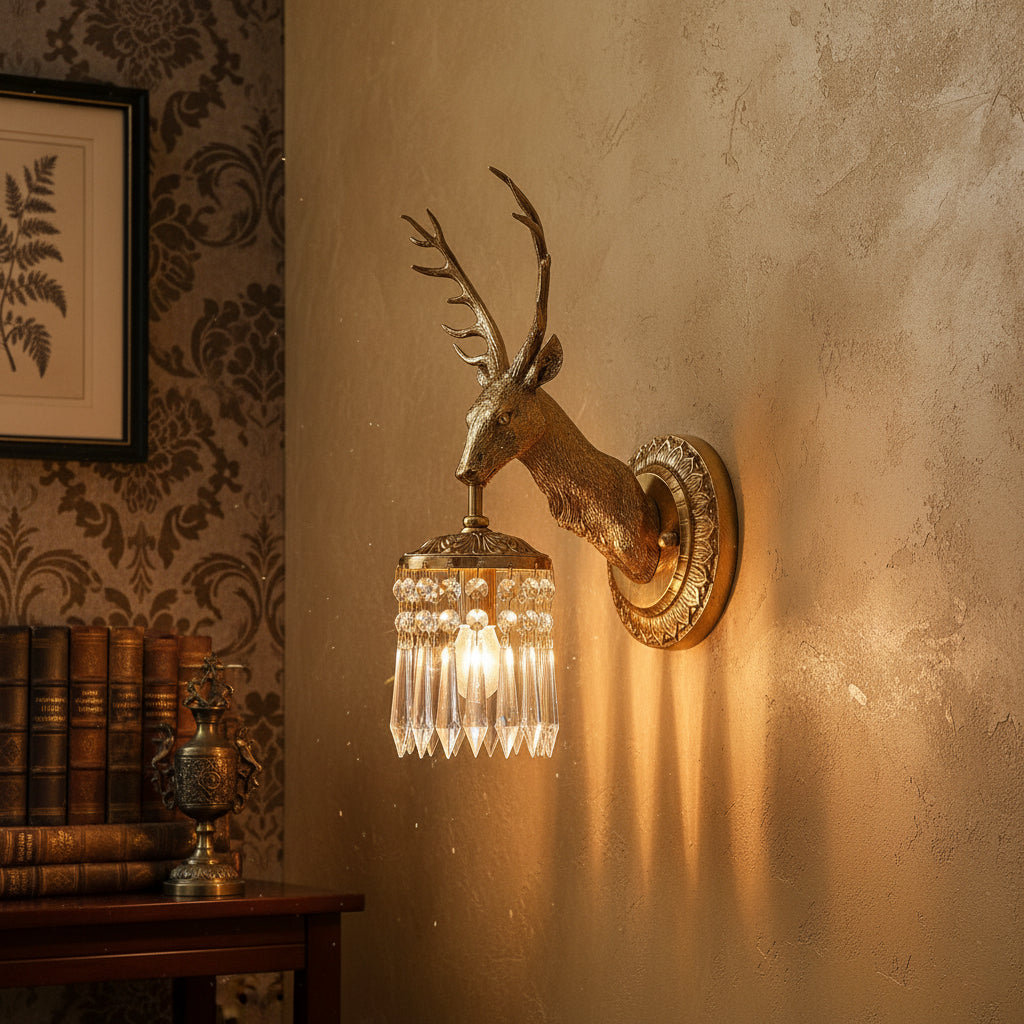 Voya Antler Crystal Indoor Wall Light