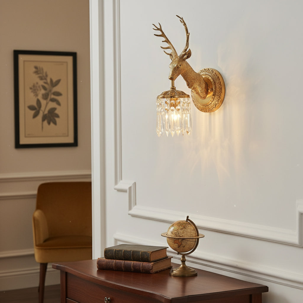 Voya Antler Crystal Indoor Wall Light