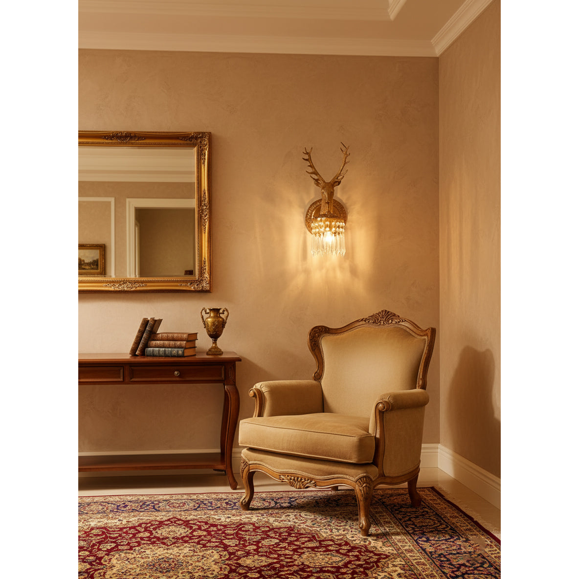 Voya Antler Crystal Indoor Wall Light