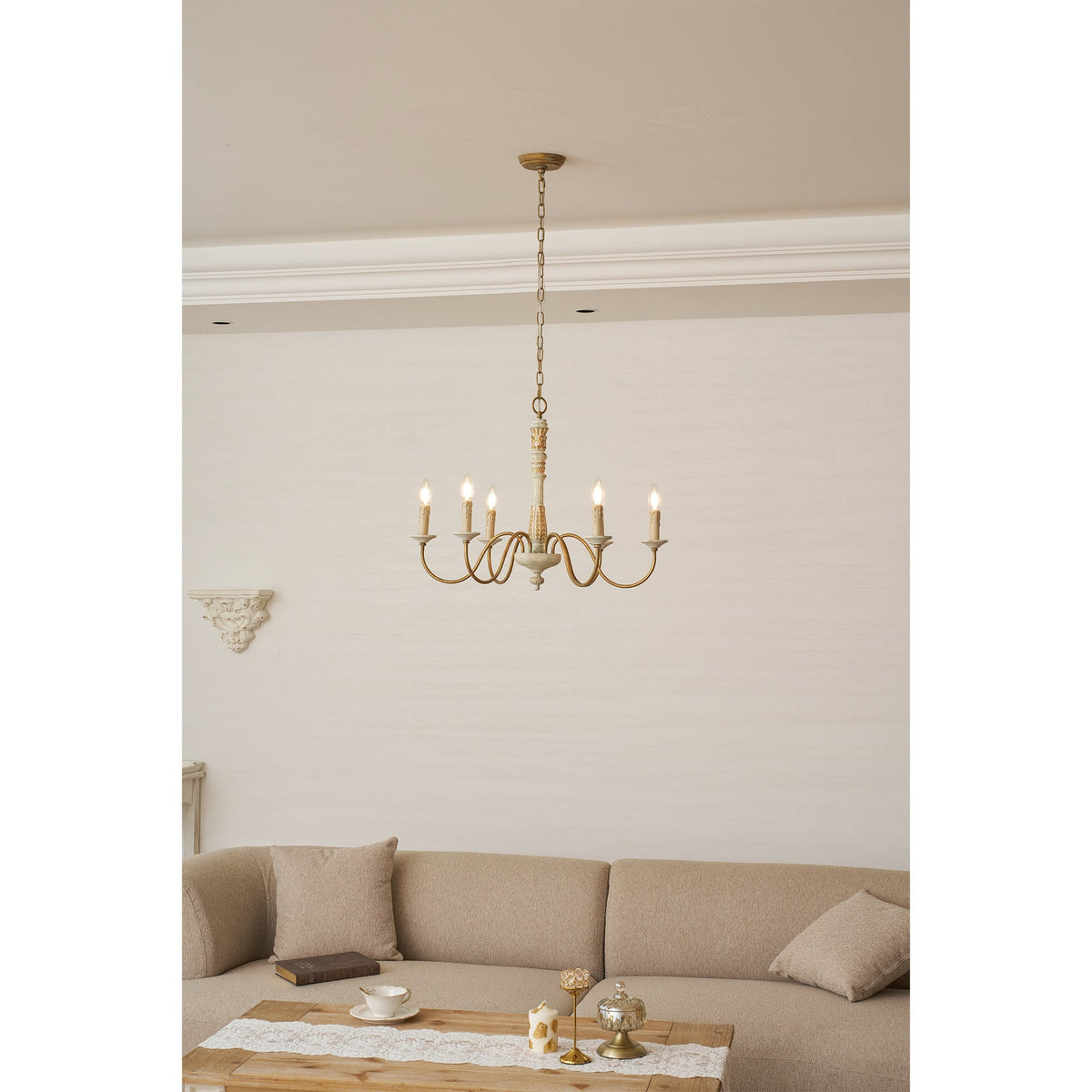 Dumio Wood Chandelier