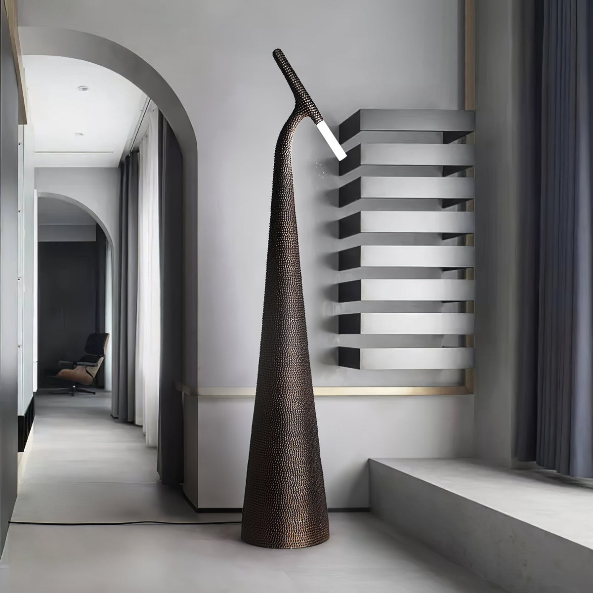 Sysolyra Textured Resin Floor Lamp