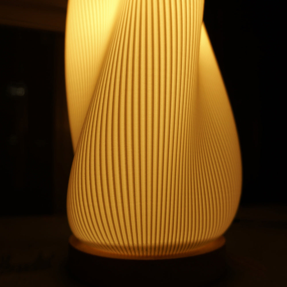 Oakhurst Pleated Wood Table Lamp