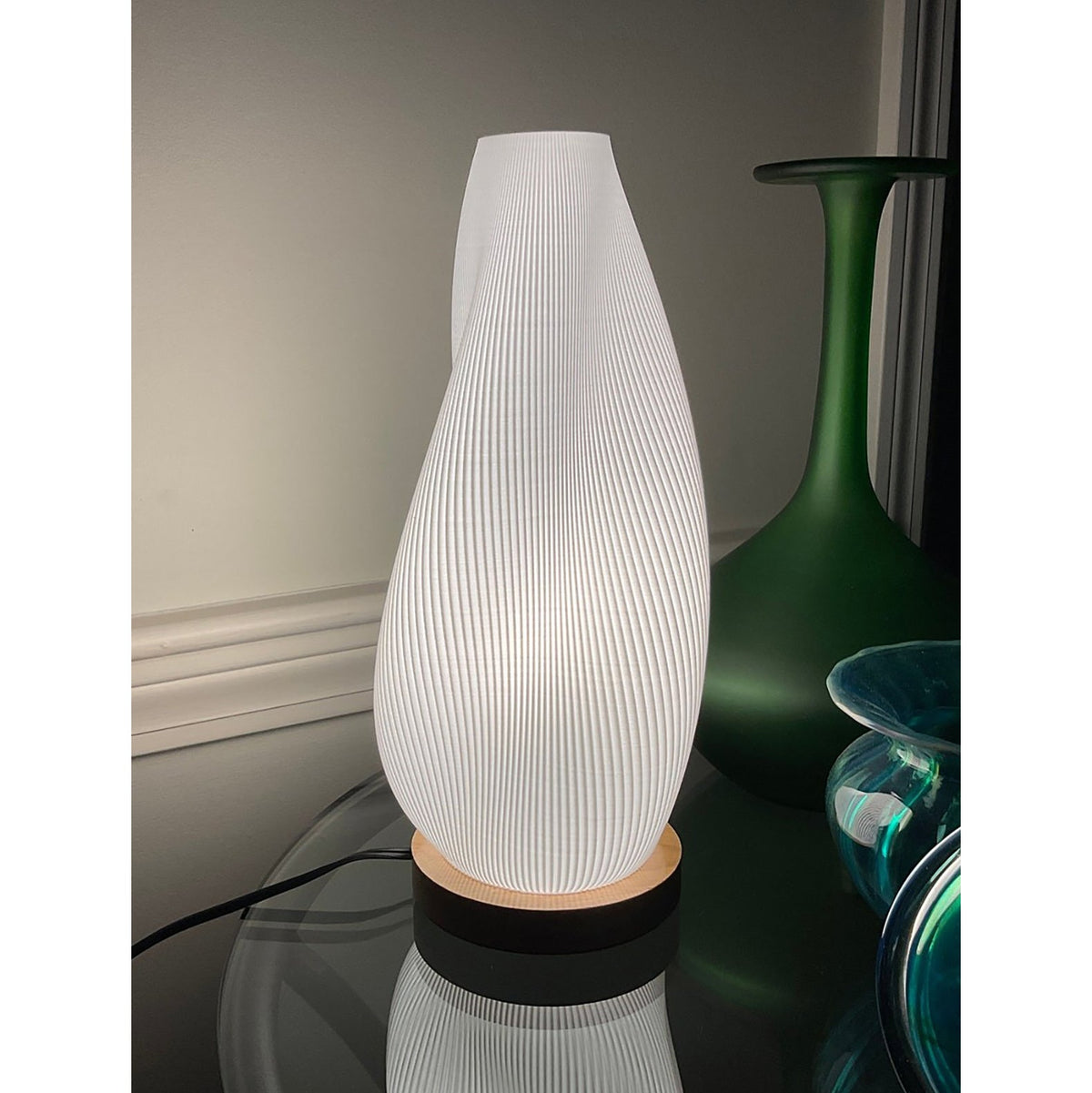 Oakhurst Pleated Wood Table Lamp