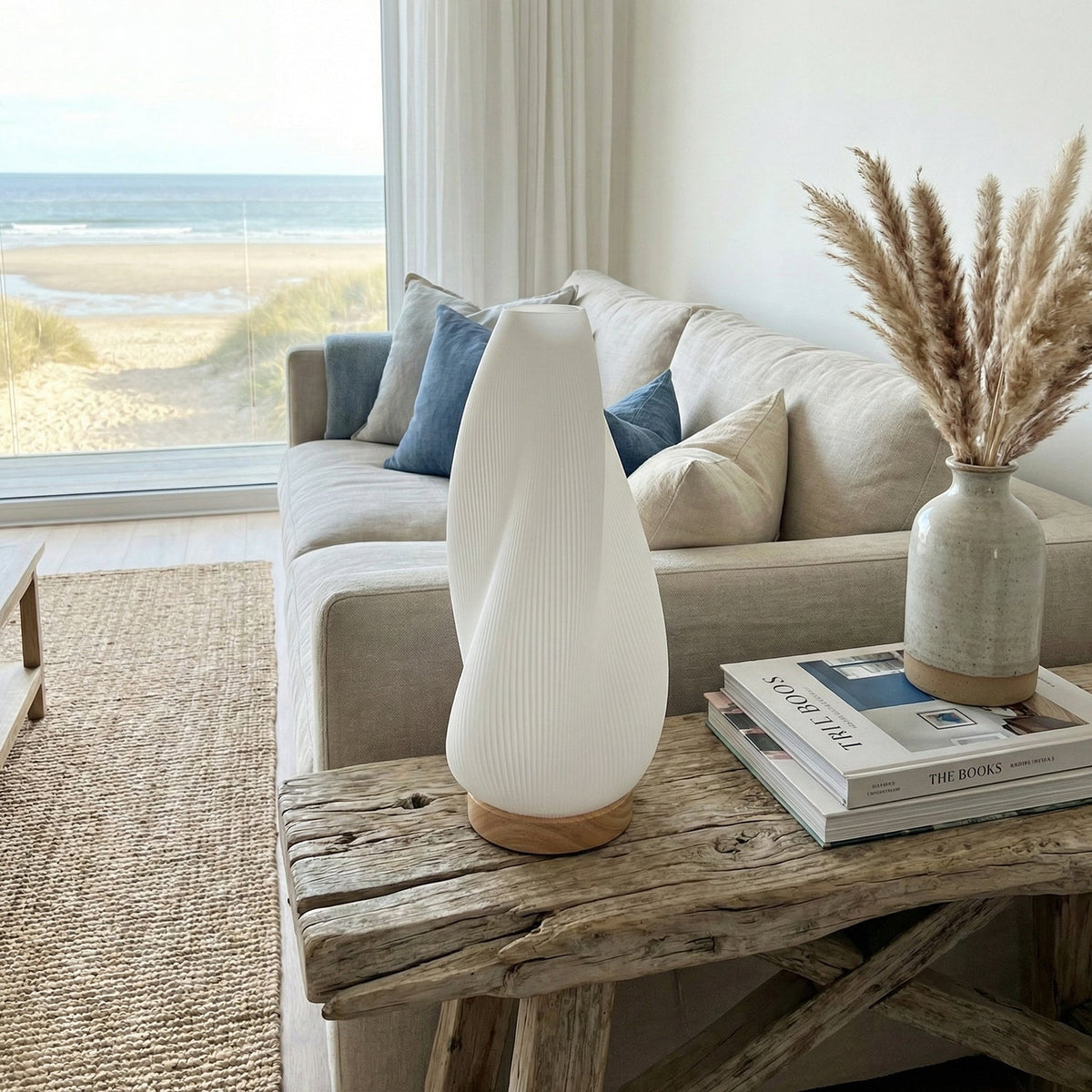 Oakhurst Pleated Wood Table Lamp