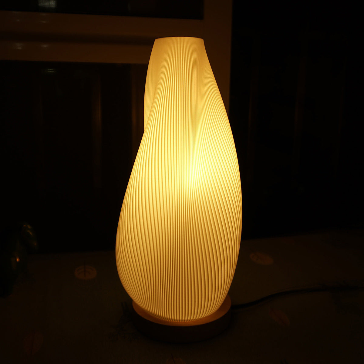 Oakhurst Pleated Wood Table Lamp