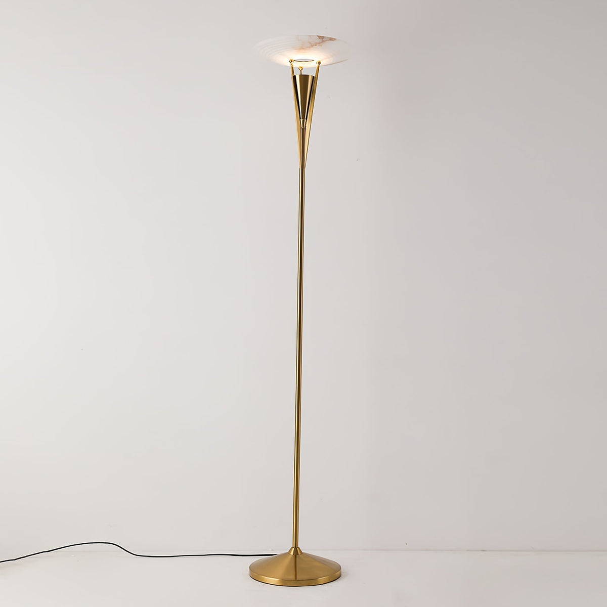 Veloros Cone Alabaster Floor Lamp