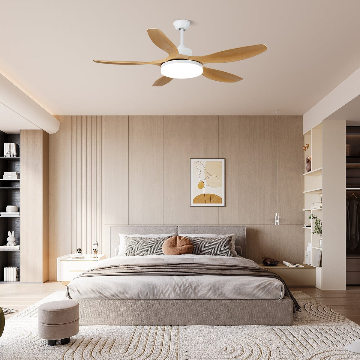 Yvette Modern Ceiling Fan Light 48/52 Livingroom