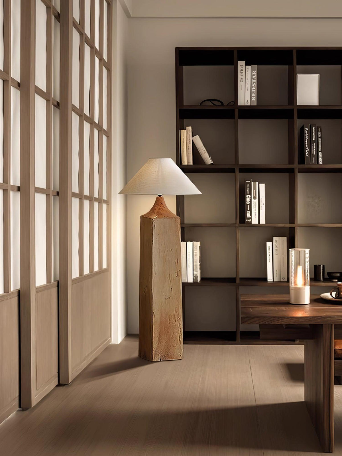 Rustica Timber Column Floor Lamp