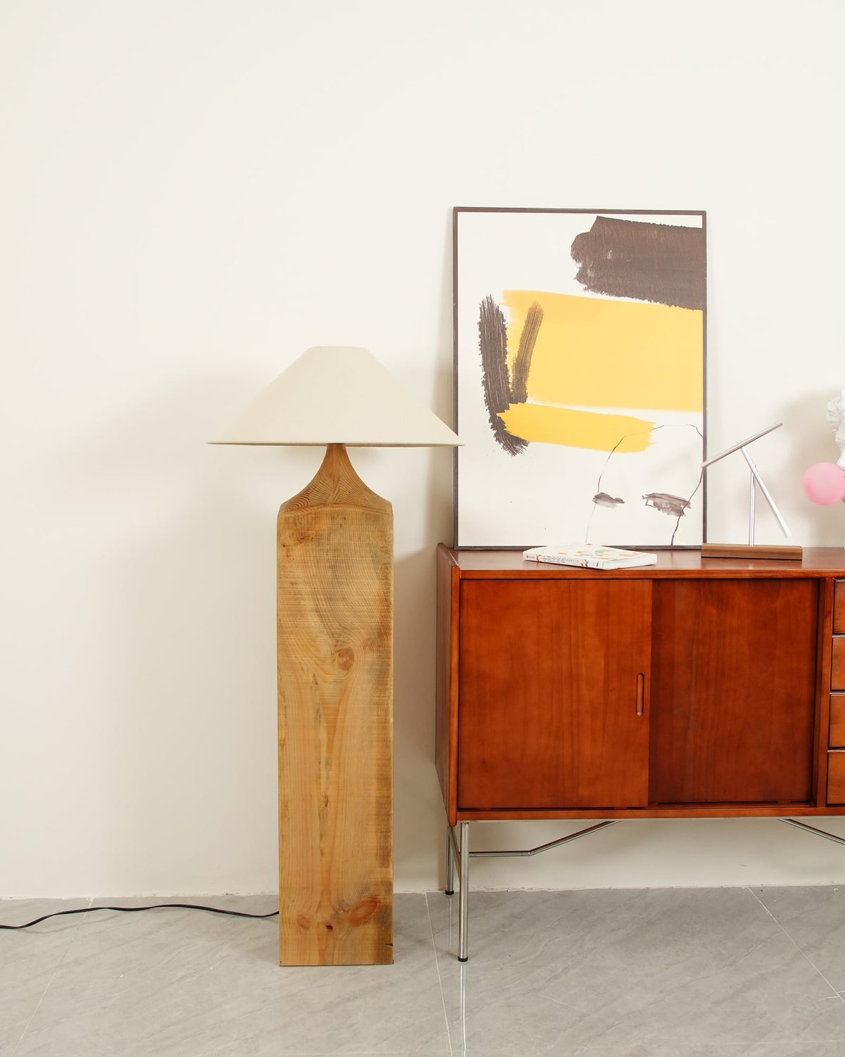Rustica Timber Column Floor Lamp
